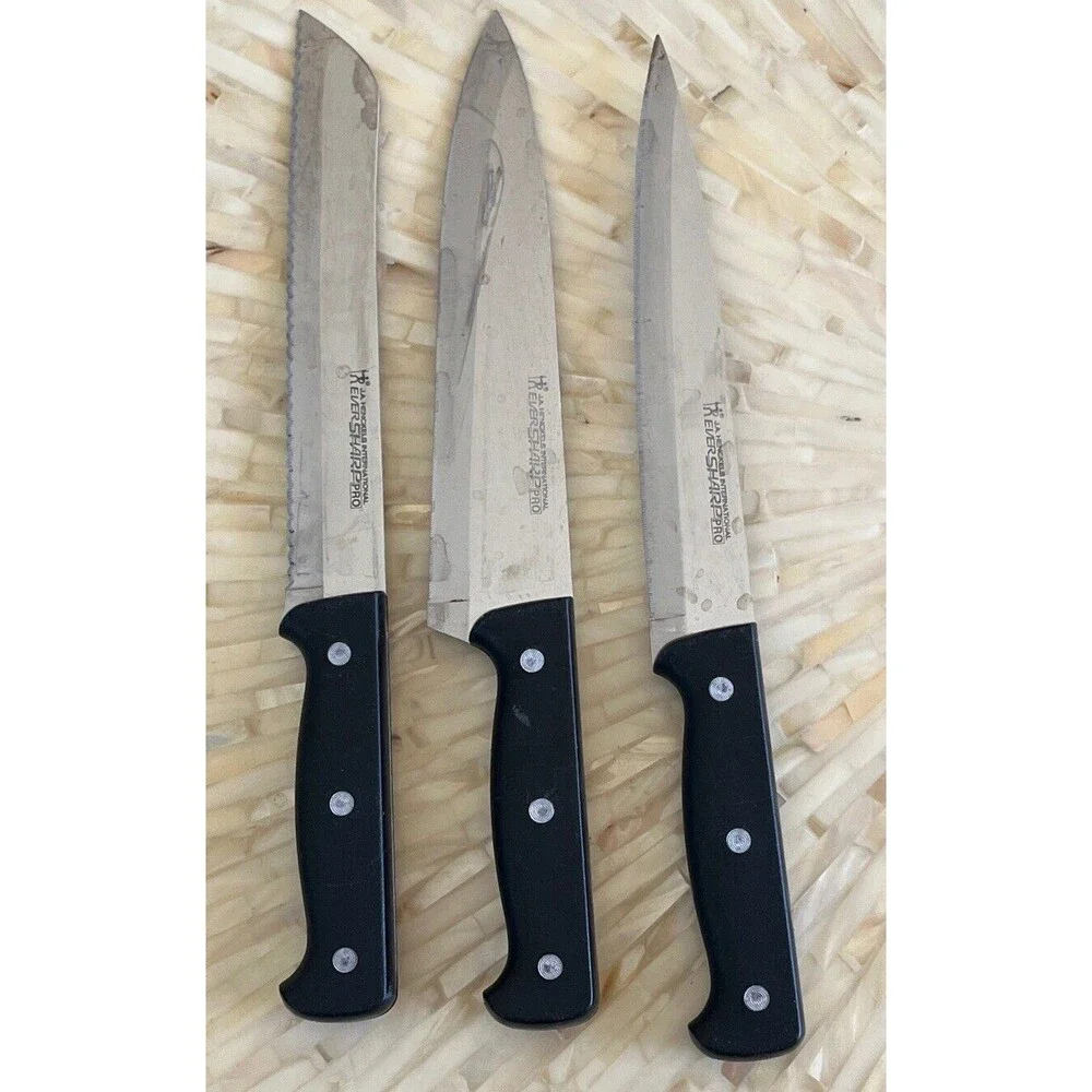 JA Henckels International Ever Sharp PRO Knives 3 Piece Serrated Stainless Steel